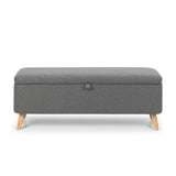 Linen Fabric Blanket Box With Storage - Astrid