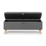 Linen Fabric Blanket Box With Storage - Astrid