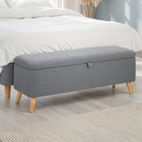 Linen Fabric Blanket Box With Storage - Astrid