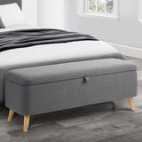 Linen Fabric Blanket Box With Storage - Astrid