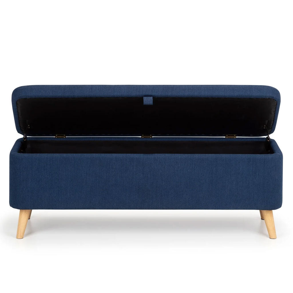 Linen Fabric Blanket Box With Storage - Astrid