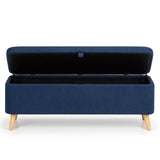 Linen Fabric Blanket Box With Storage - Astrid