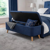 Linen Fabric Blanket Box With Storage - Astrid