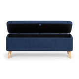 Linen Fabric Blanket Box With Storage - Astrid