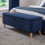 Linen Fabric Blanket Box With Storage - Astrid