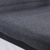 Linen Fabric Dining Chairs in Set Of 4 High Back - Velmora