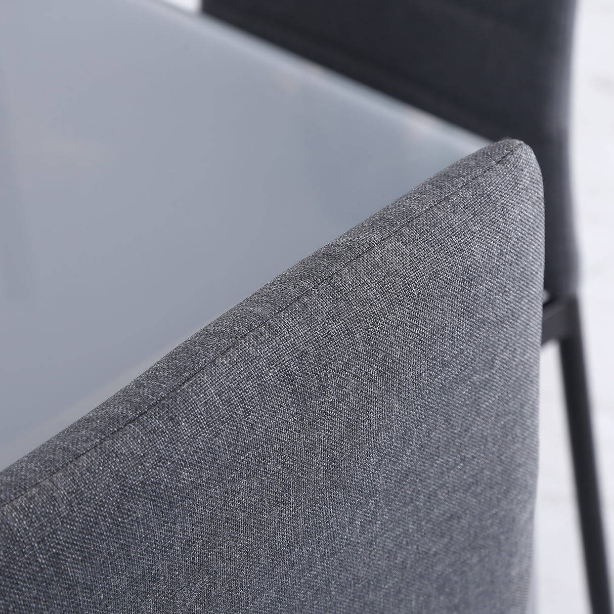 Linen Fabric Dining Chairs in Set Of 4 High Back - Velmora