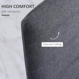 Linen Fabric Dining Chairs in Set Of 4 High Back - Velmora