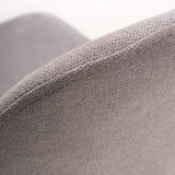 Linen Fabric Dining Chairs in Set Of 2 With Black Metal Legs - Linden