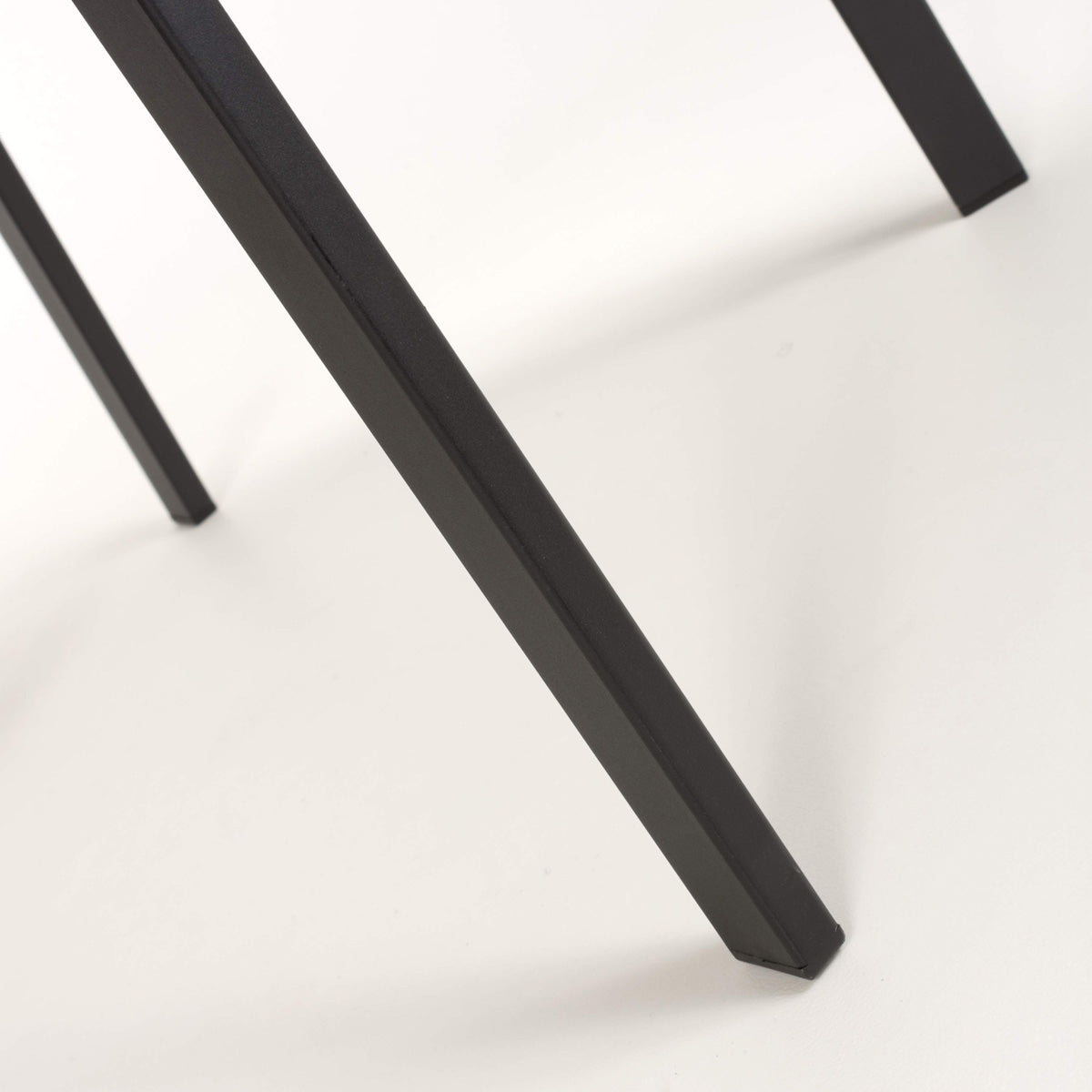 Linen Fabric Dining Chairs in Set Of 2 With Black Metal Legs - Linden