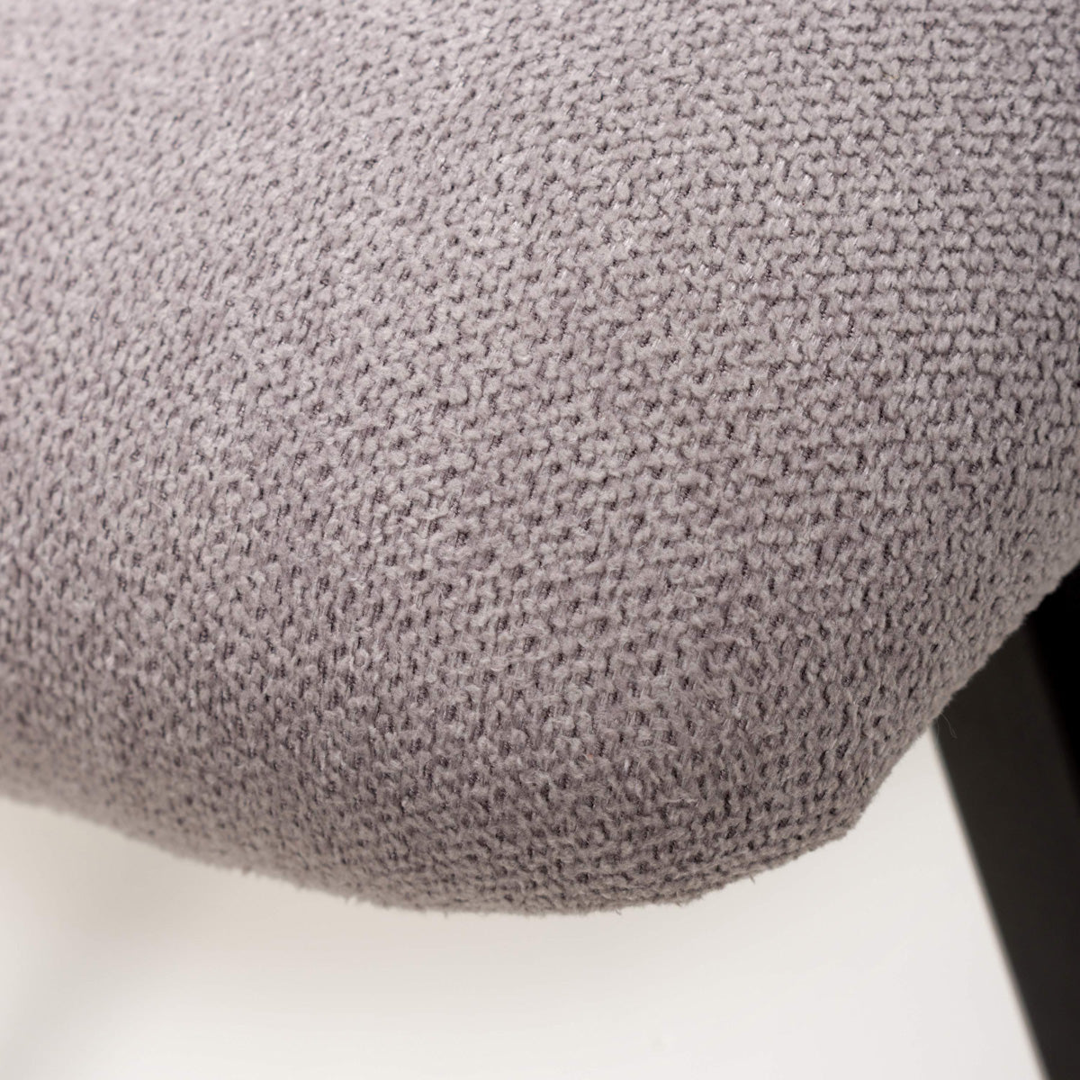 Linen Fabric Dining Chairs in Set Of 2 With Black Metal Legs - Linden