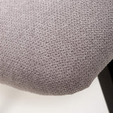 Linen Fabric Dining Chairs in Set Of 2 With Black Metal Legs - Linden