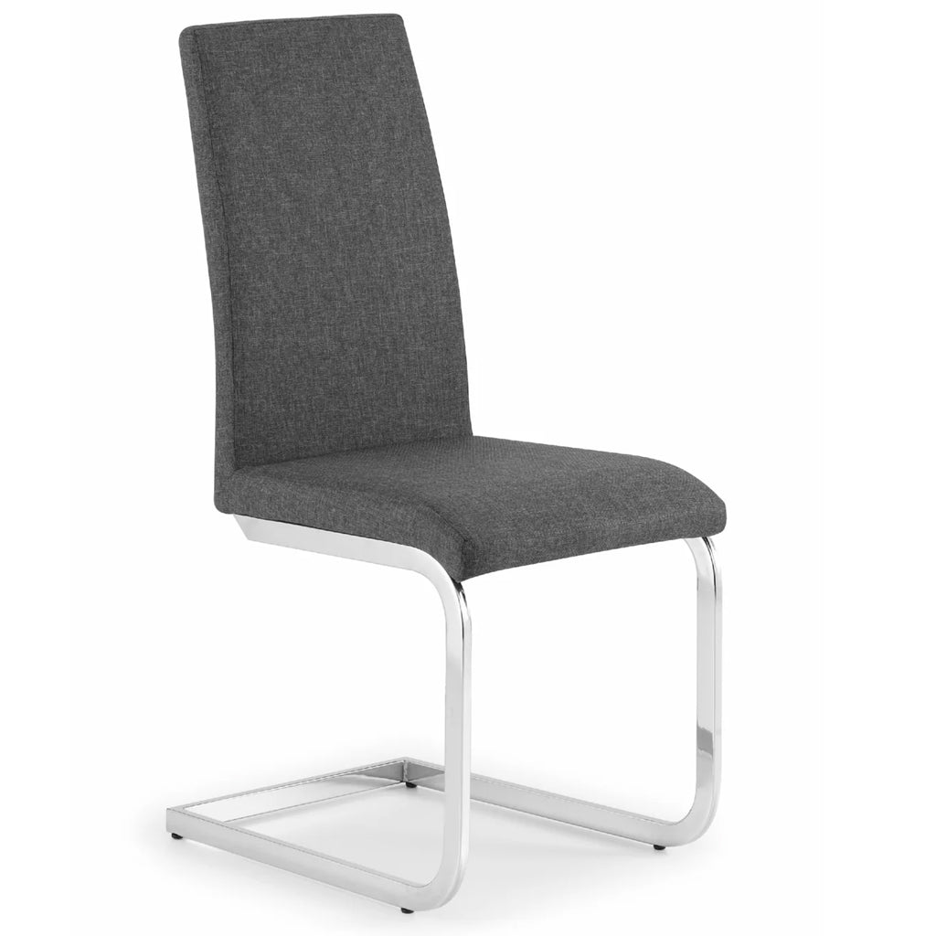 Linen Fabric Dining Chairs in Set Of 2 Cantilever - Roma
