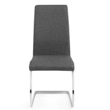 Linen Fabric Dining Chairs in Set Of 2 Cantilever - Roma