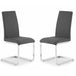 Linen Fabric Dining Chairs in Set Of 2 Cantilever - Roma