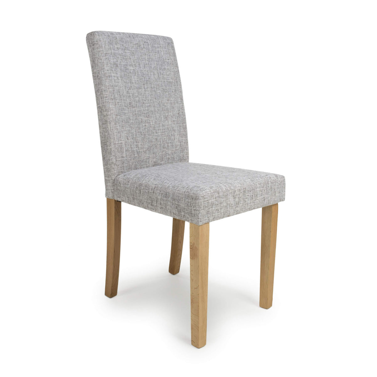 Linen Fabric Dining Chairs in Set Of 2 With Natural Rubberwood Legs - Finley