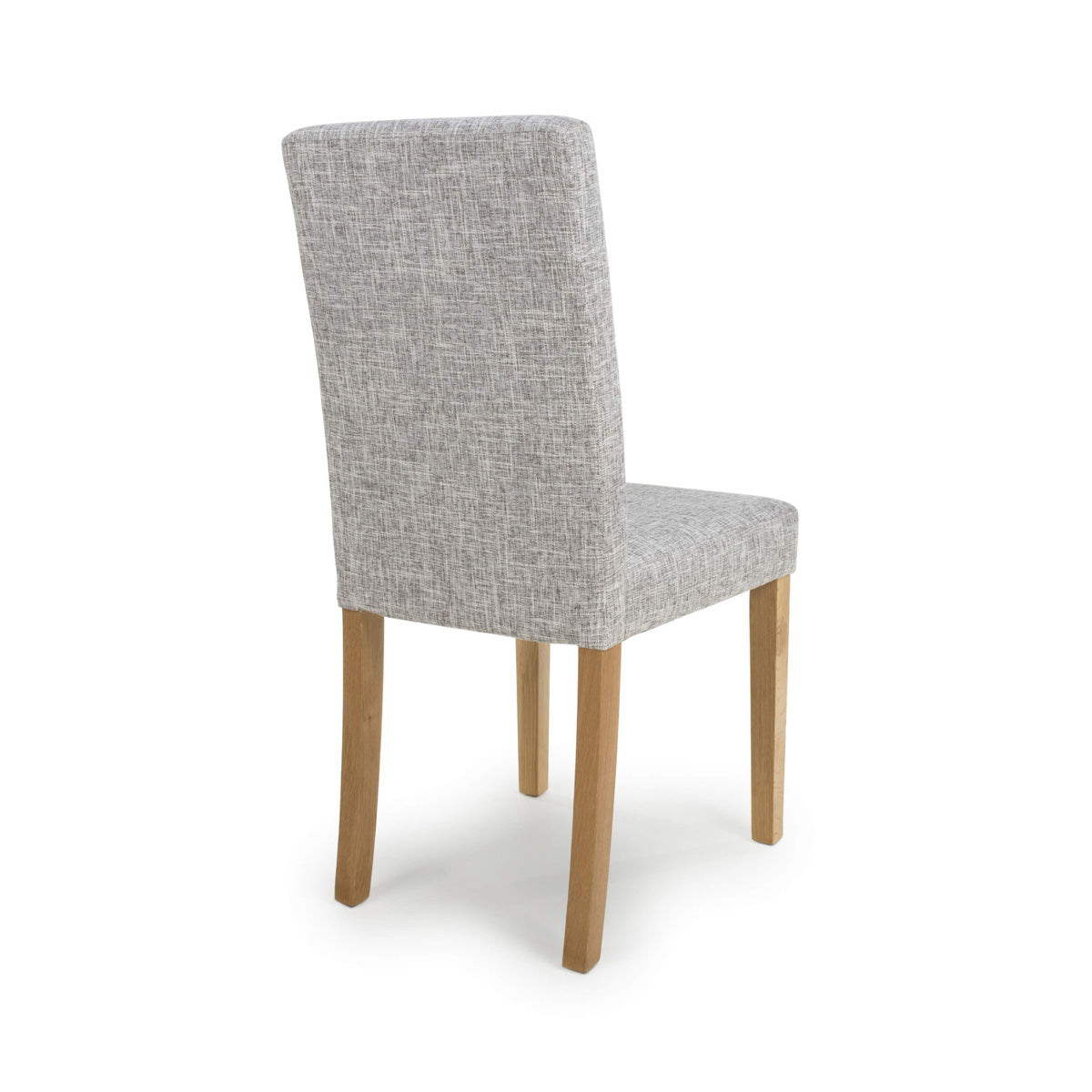 Linen Fabric Dining Chairs in Set Of 2 With Natural Rubberwood Legs - Finley