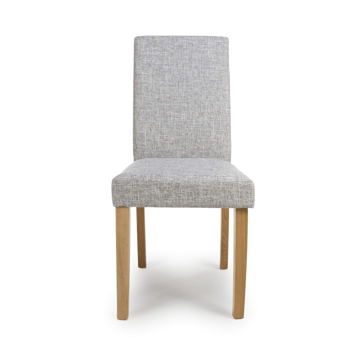 Linen Fabric Dining Chairs in Set Of 2 With Natural Rubberwood Legs - Finley