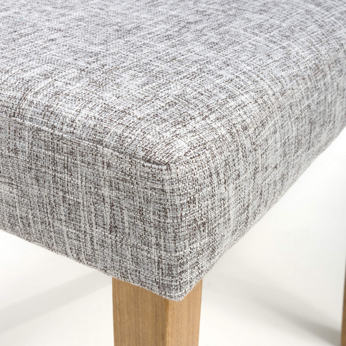 Linen Fabric Dining Chairs in Set Of 2 With Natural Rubberwood Legs - Finley