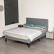 Linen Fabric Double Bed 145cm Wide - Velmora