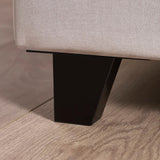 Linen Fabric Double Bed - Aylen