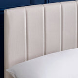 Linen Fabric Double Bed - Aylen