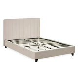 Linen Fabric Double Bed - Aylen
