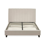 Linen Fabric Double Bed - Aylen