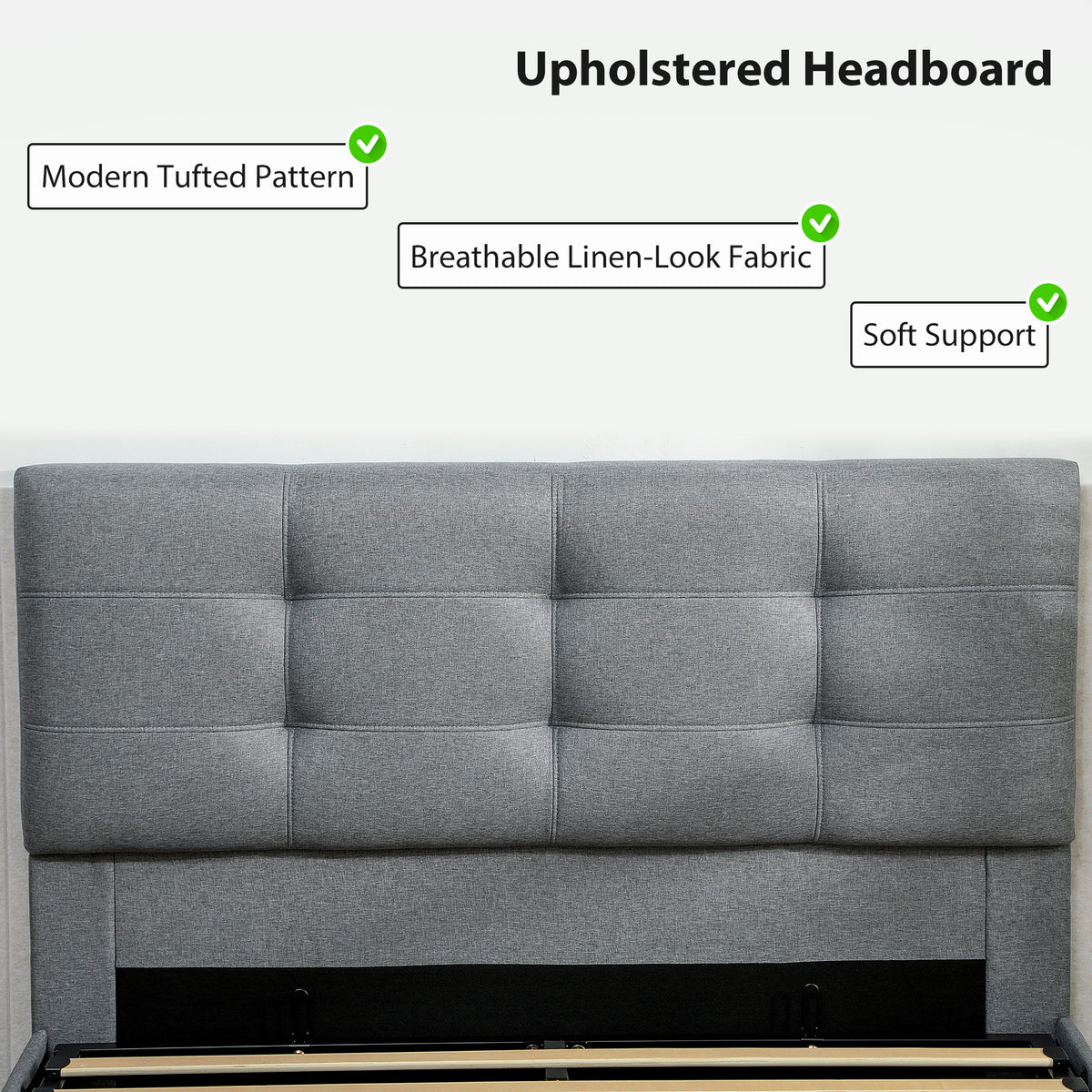 Linen Fabric Double Ottoman Storage Bed 141cm Wide - Velmora