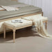 Linen Fabric Hallway Seating Bench 115cm Wide With Wooden Frame - Velmora