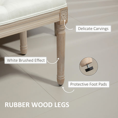 Linen Fabric Hallway Seating Bench 117cm Wide With Wooden Frame - Velmora