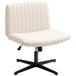 Linen Fabric Home And Office Chair 61cm Wide Armless With Criss Cross Legs - Velmora