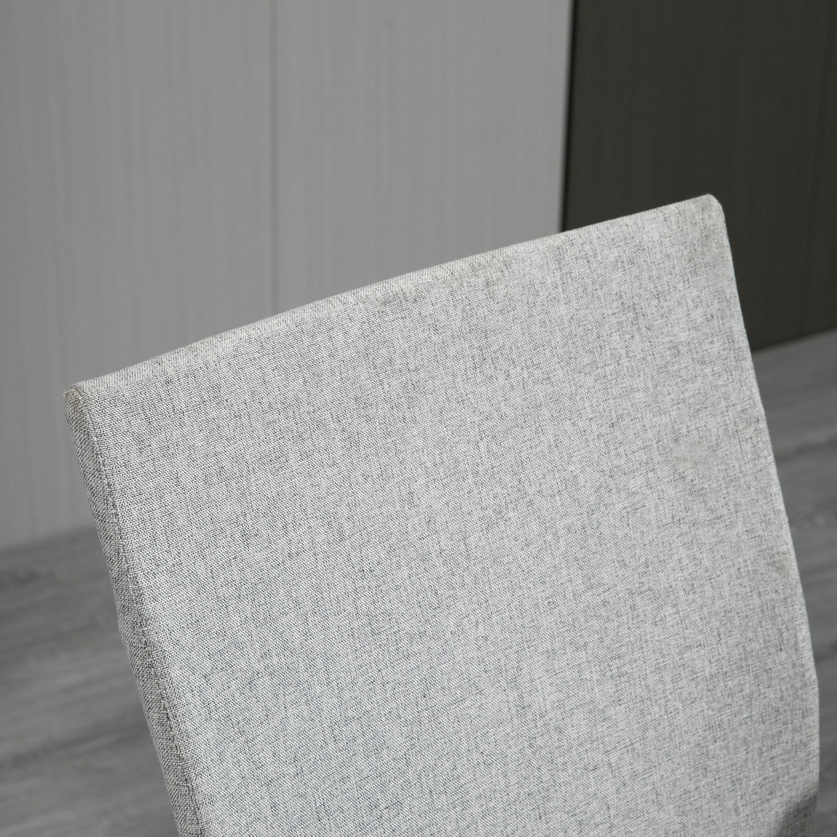 Linen Fabric Home And Office Chair 61cm Wide With Wheels - Velmora