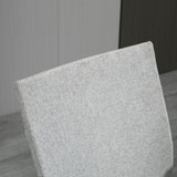 Linen Fabric Home And Office Chair 61cm Wide With Wheels - Velmora