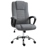 Linen Fabric Home And Office Chair 62cm Wide - Velmora