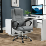 Linen Fabric Home And Office Chair 62cm Wide - Velmora