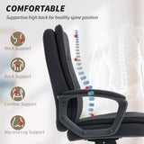 Linen Fabric Home And Office Chair 63cm Wide Double Padded - Velmora