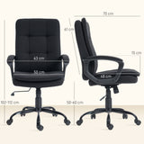 Linen Fabric Home And Office Chair 63cm Wide Double Padded - Velmora