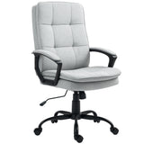 Linen Fabric Home And Office Chair 63cm Wide Double Padded - Velmora