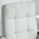 Linen Fabric Home And Office Chair 63cm Wide Double Padded - Velmora