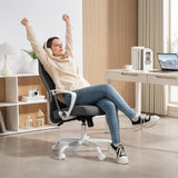 Linen Fabric Home And Office Chair 63cm Wide High Back - Velmora