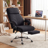 Linen Fabric Home And Office Chair 64cm Wide With Footrest - Velmora
