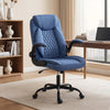 Linen Fabric Home And Office Chair 65cm Wide With Flip Up Armrest - Velmora