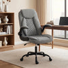Linen Fabric Home And Office Chair 65cm Wide With Flip Up Armrest - Velmora