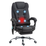 Linen Fabric Home And Office Chair 65cm Wide With Footrest - Velmora