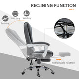 Linen Fabric Home And Office Chair 65cm Wide With Footrest - Velmora