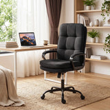 Linen Fabric Home And Office Chair 66cm Wide Double Padded - Velmora
