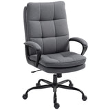 Linen Fabric Home And Office Chair 66cm Wide Double Padded - Velmora
