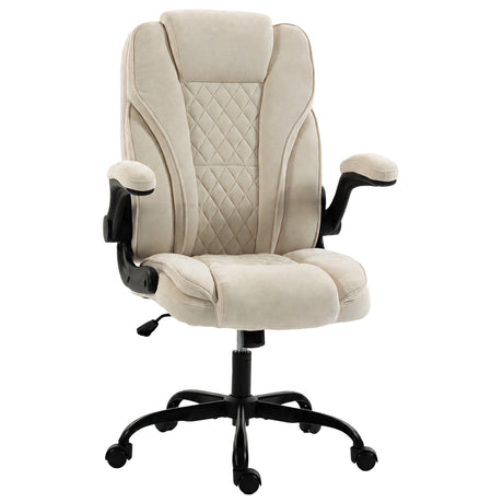 Linen Fabric Home And Office Chair 66cm Wide - Velmora