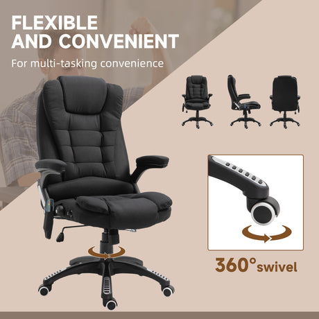 Linen Fabric Home And Office Chair 67cm Wide With Armrest - Velmora
